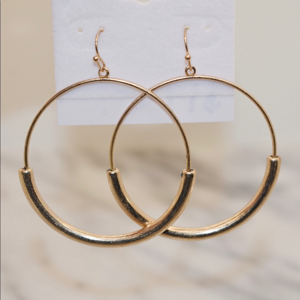Gold hoop earrings